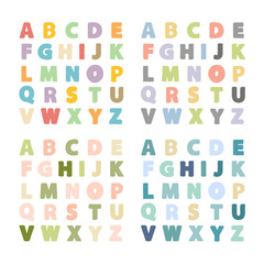 Alphabet set.Alphabet vector collection.Vector alphabet.Vector Alphabet isolated.Vector Alphabet flat style.Vector Color Alphabet.Vector font isolated on white background.Vector Type  