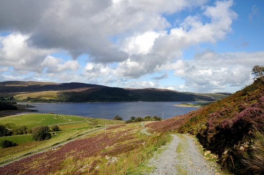 Llyn Celyn in Snowdonia North Wales