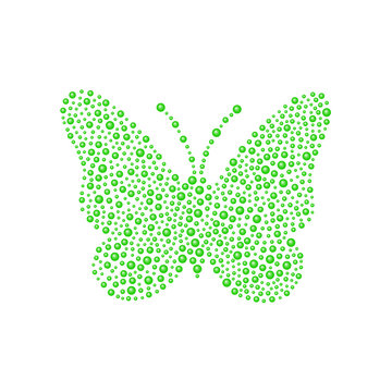 Butterfly in green design 