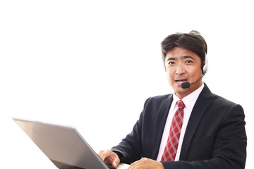 笑顔のオペレーター