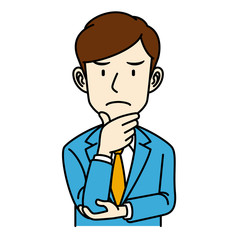 スーツの男性_考える