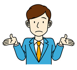 スーツの男性_お手上げ