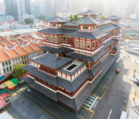 Buddha Toothe Relic Temple in Chinatown in Singapore