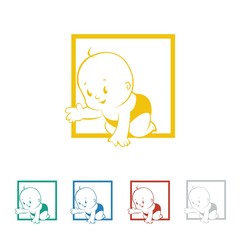 baby logo icon Vector