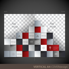 Vertical A4 Cover Design, Bi-folder brochure, flyer template. Can be used as concept for your graphic design