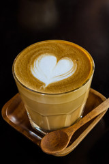 Cappuccino or latte coffee.