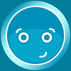 Fototapeta premium Icon contented face