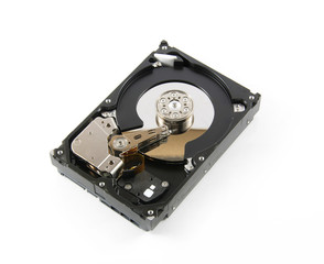 Hard disk drive (HDD) isolate on white background