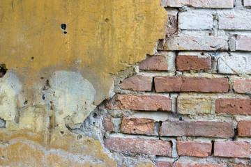 old wall with cracks background.