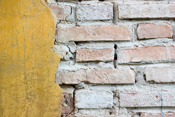 old wall with cracks background.