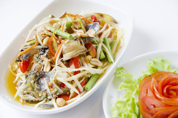 som tam, green papaya salad