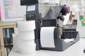 Fototapeta premium barcode label printer
