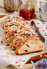 Sliced Easter Braided Sweet Bread