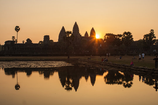 Sunrise in Angkor Wat, Siem Reap Cambodia