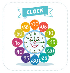 Clock sticker game for children