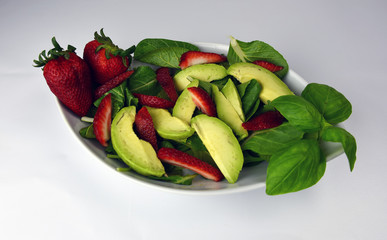 Organic Avocado Strawberry Spinach Salad