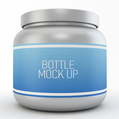Bottle mock up on white background