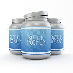 Bottle mock up on white background