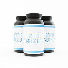 bottle mock up on white background