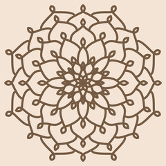 Mandala. Vintage Round Ornament Pattern. Stylized lotus flower.