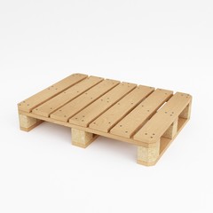 euro pallet isolated on white background 