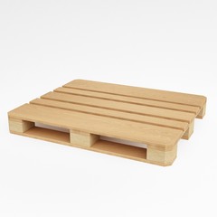 euro pallet isolated on white background