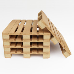 euro pallet isolated on white background