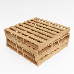 euro pallet isolated on white background