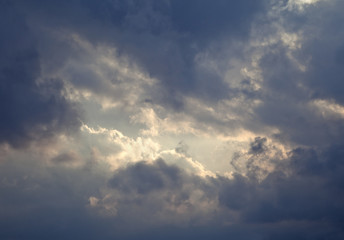 Fototapeta na wymiar Moody sky with a clearance