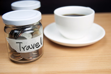 Bottles of coins for cost saving or useful in the future
