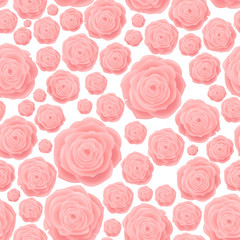 Seamless vintage pink Rose Pattern, raster background.  Floral illustration in vintage style