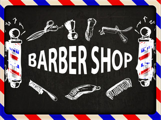 vector illustration Barber Poles, barber shop