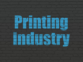 Manufacuring concept: Printing Industry on wall background