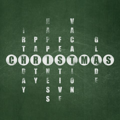 Obraz premium Entertainment, concept: Christmas in Crossword Puzzle