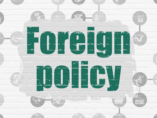 Politics concept: Foreign Policy on wall background