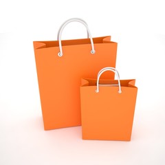 Paper Shopping Bags isolated on white background