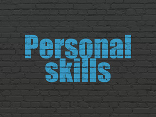 Obraz premium Education concept: Personal Skills on wall background
