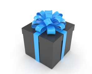 gift box with bows isolated on white