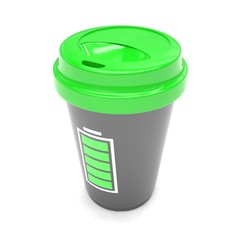 Coffee to go on white