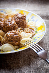 Meatballs with pasta