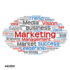 Vector conceptual business marketing word cloud