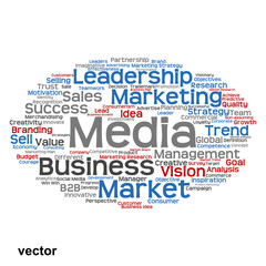 Vector conceptual business marketing word cloud