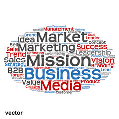 Vector conceptual business marketing word cloud