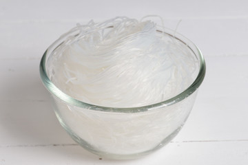 Mung bean vermicelli or cellophane noodles, a transparent thread