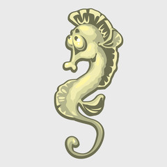 Obraz premium Isolated image of a sea horse