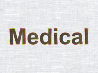 Healthcare concept: Medical on fabric texture background