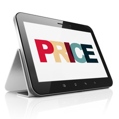 Marketing concept: Tablet Computer with Price on  display