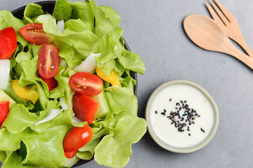 Fresh mixed vegetable salad