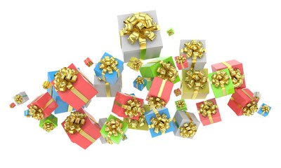 flying gift boxes