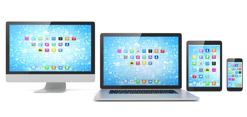 Responsive web design, laptop, smartphone, tablet, computer, display
